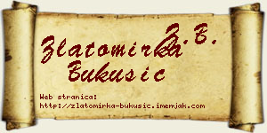 Zlatomirka Bukušić vizit kartica